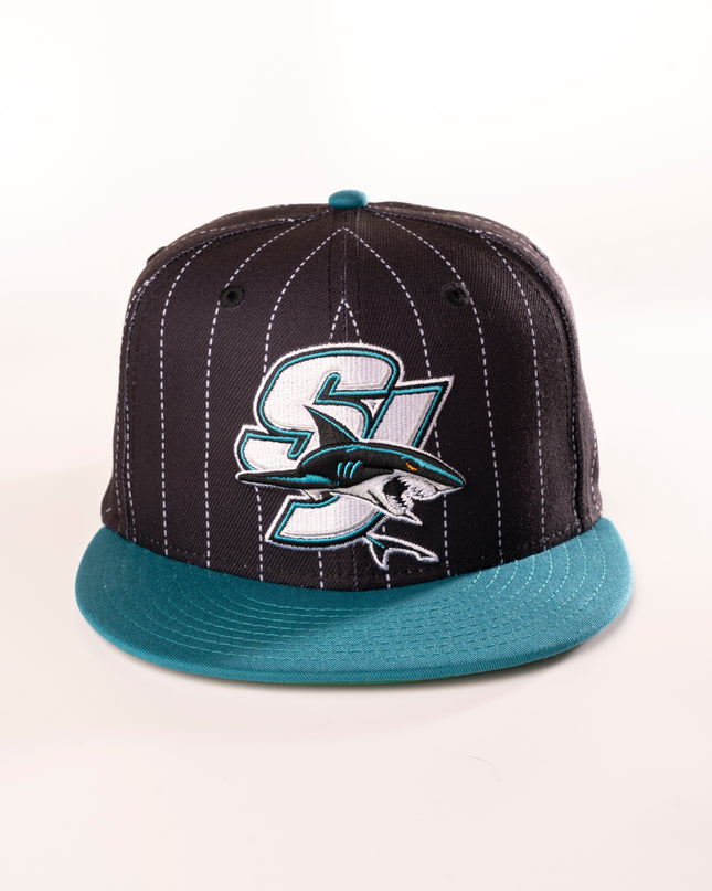 SAN JOSE SHARKS  PINSTRIPE 59FIFTY FITTED HAT