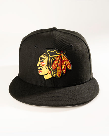 New Era Chicago Blackhawks Western Conference 59Fifty Fitted Hat Black NHL