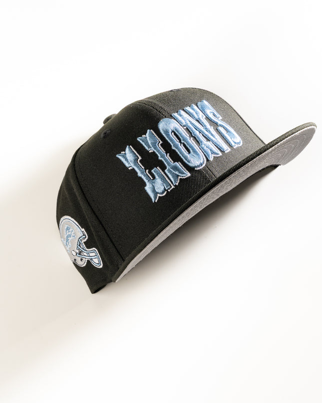 New Era Detroit Lions 59Fifty Fitted Hat Black NFL