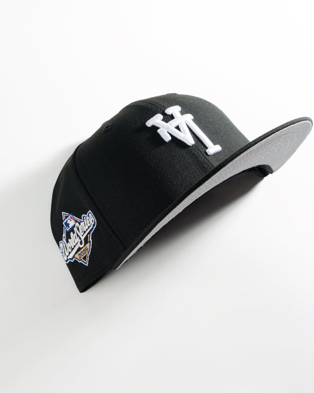 New Era Los Angeles Dodgers Upside Down 2025 World Series Black 59Fifty Fitted Hat