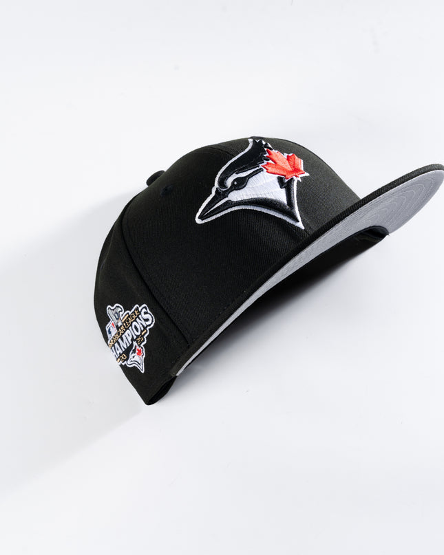 New Era Toronto Blue Jays 2025 American League Champions Jet Black 59Fifty Fitted Hat