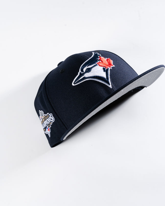 New Era Toronto Blue Jays 2025 American League Champions Navy 59Fifty Fitted Hat