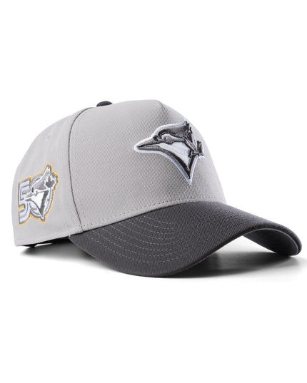 New Era Toronto Blue Jays 50th Anniversary Graphite Grey 9Forty A-Frame Snapback Hat