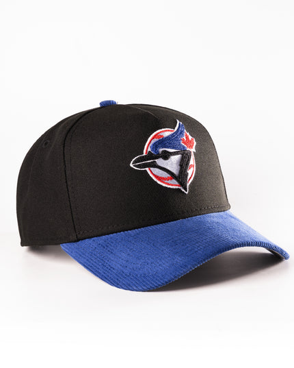 New Era Toronto Blue Jays Chain Stitch Cord 9Forty A-Frame Snapback hat MLB Black Blue