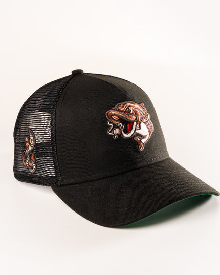 GWINNETT STRIPERS BLACK MESHBACK 9FORTY A-FRAME SNAPBACK HAT
