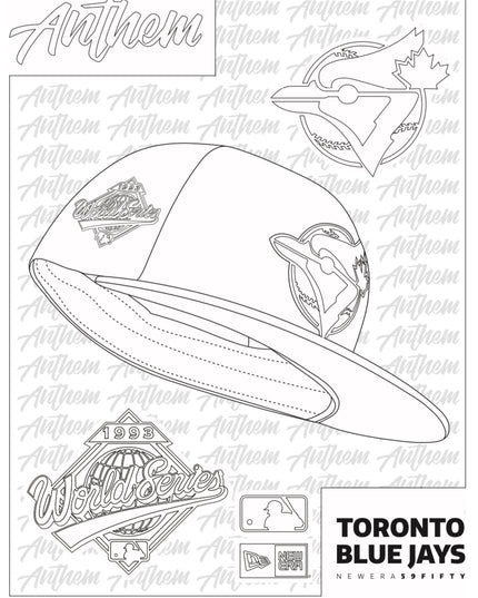 FREE TORONTO BLUE JAYS 59FIFTY COLOURING BOOK